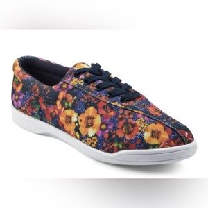 NWOT, Easy Spirit AP2 Lace Up Sneakers in Floral Print Canvas